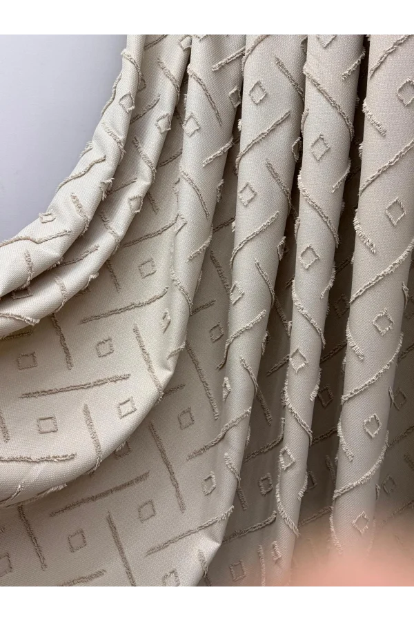 NİVEMESHOME SILK 3-0006 HAZEL 1/3 PILLED CURTAIN