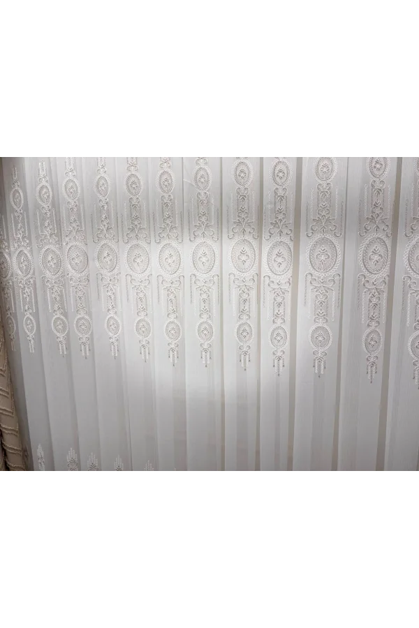 NİVEMESHOME SEDEF VİZON  1/3  PİLELİ  TÜL PERDE APM