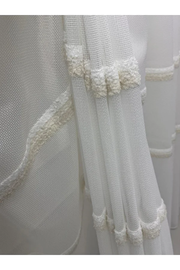 NİVEMESHOME PETEK EKRU 1/3 PİLELİ تول PERDE