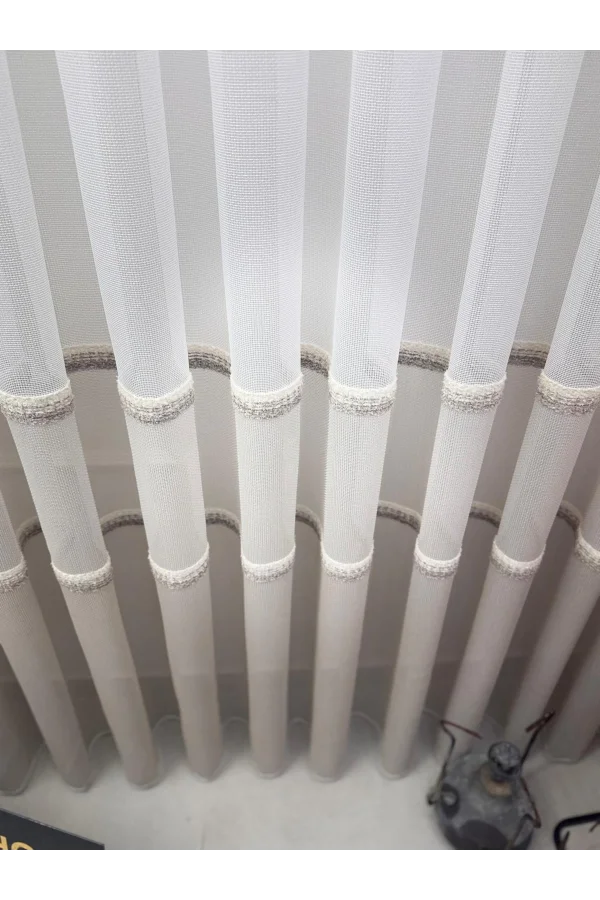 NIVEMESHOME PETEK VİZON 1/3 PİLELİ TÜL PERDE