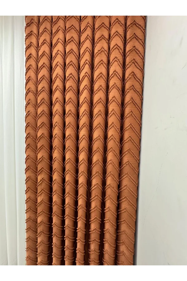 NİVEMESHOME RİTİM KİREMİT 1/3 PİLELİ FON PERDE