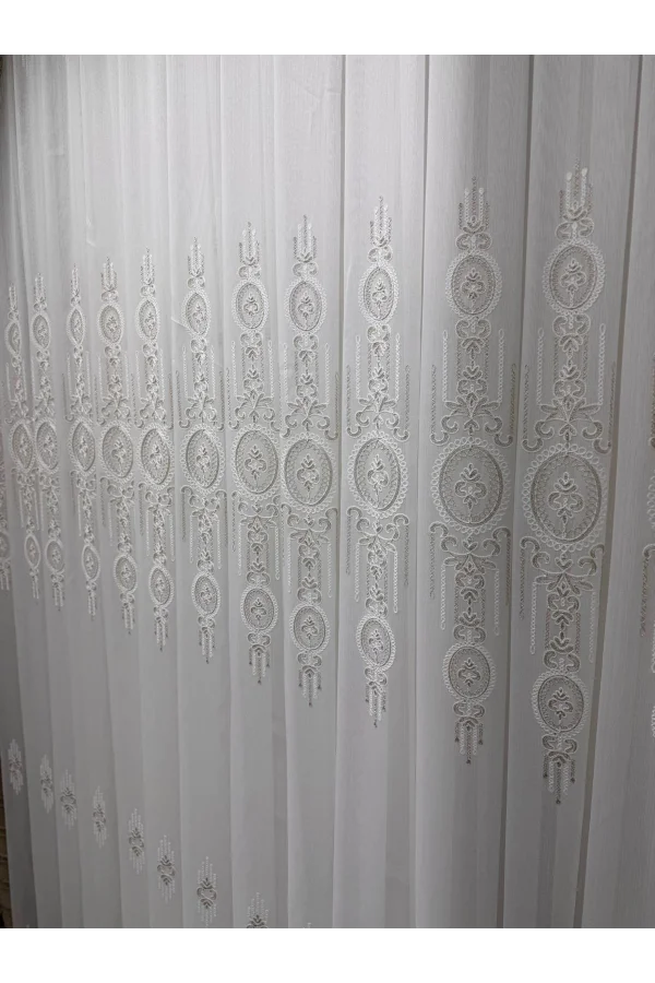 NİVEMESHOME SEDEF VİZON 1/2,5 PİLELİ TÜL PERDE APM