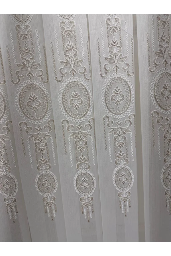 NİVEMESHOME SEDEF VİZON 1/2,5 PİLELİ TÜL PERDE APM