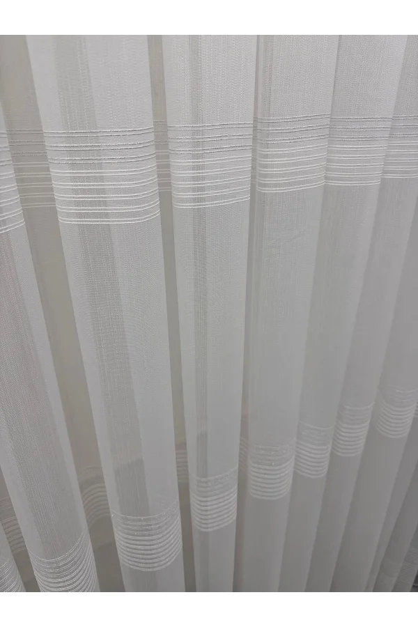 NİVEMESHOME NUEVA TEMPORADA CORTINA DE TUL PLATEADA BRILLANTE CON 3 BANDAS Y 1/3 PLIEGUE.