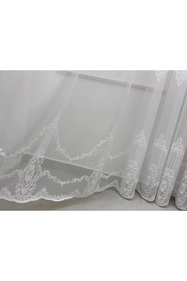 NİVEMESHOME 4528 ASEL  1/3 PİLELİ  TÜL PERDE APM