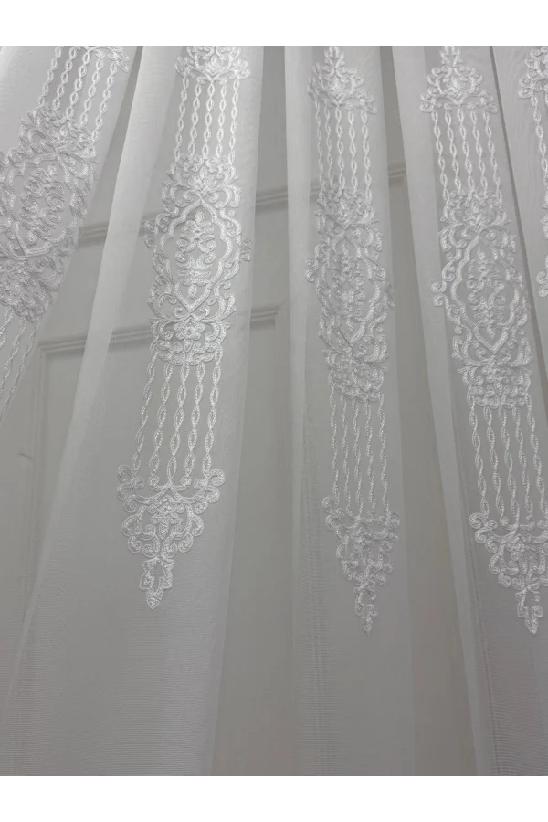 NİVEMESHOME 4528 ASEL  1/3 PİLELİ  TÜL PERDE APM