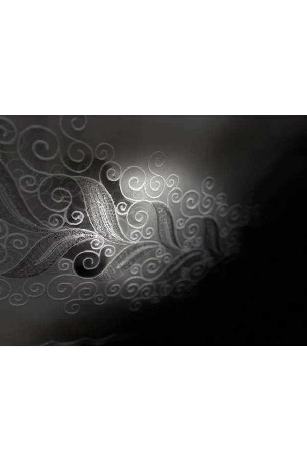 NİVEMESHOME LALE GÜMÜŞ   1/3 PİLELİ  TÜL PERDE APM