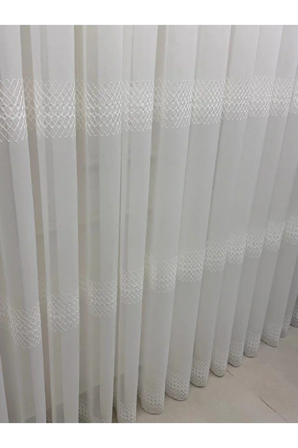 NIVEMESHOME 2075 MELODÍA ECRÚ 1/3 CORTINA DE TUL DE BAMBÚ PLEGABLE