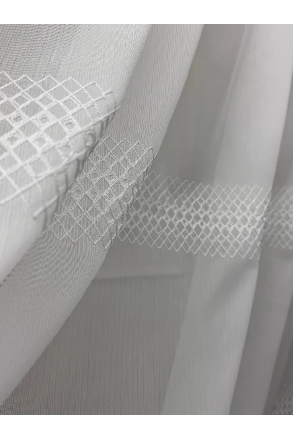 NIVEMESHOME 2075 MELODÍA ECRÚ 1/3 CORTINA DE TUL DE BAMBÚ PLEGABLE