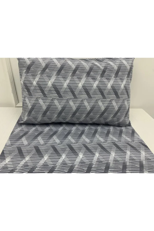 COJÍN DE 2 PIEZAS CON FUNDAS DE ALMOHADA A RAYAS GRIS DE NİVEMESHOME CON CIERRE 50X70