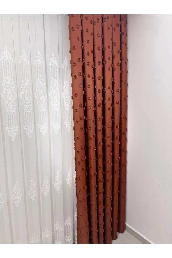 NİVEMESHOME 4528 ASEL 1/2,5 PİLELİ TÜL PERDE APM