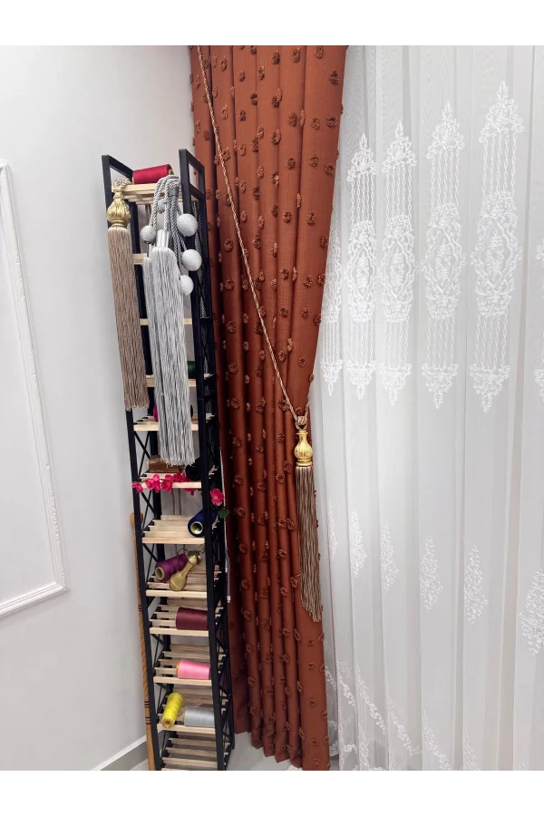 NİVEMESHOME 4528 ASEL 1/2,5 PİLELİ TÜL PERDE APM