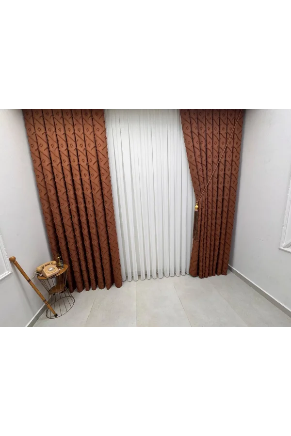 NIVEMESHOME SEDEF 3-0011 TILE 1/3 PLEATED CURTAIN