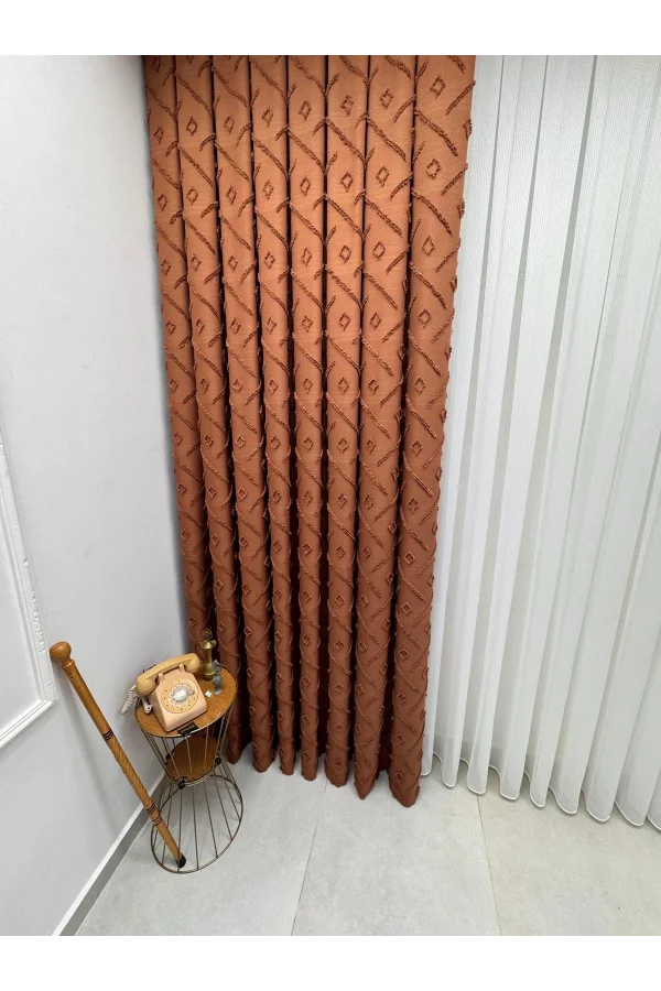 NIVEMESHOME SEDEF 3-0011 TILE 1/3 PLEATED CURTAIN