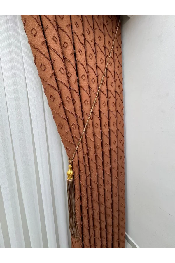 NIVEMESHOME SEDEF 3-0011 TILE 1/3 PLEATED CURTAIN