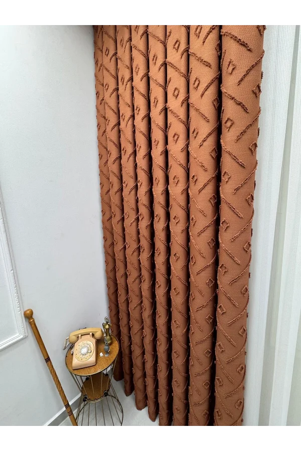 NIVEMESHOME SEDEF 3-0011 TILE 1/3 PLEATED CURTAIN