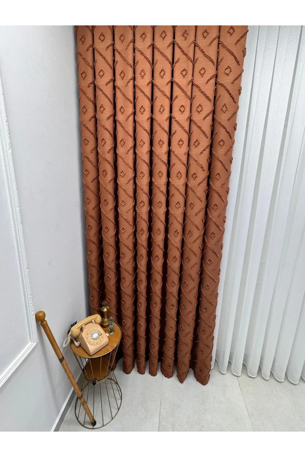 NIVEMESHOME SEDEF 3-0011 TILE 1/3 PLEATED CURTAIN