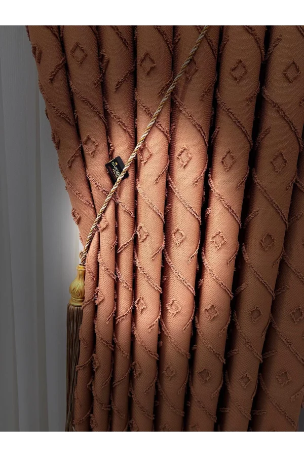 NIVEMESHOME SEDEF 3-0011 TILE 1/3 PLEATED CURTAIN