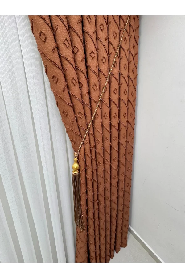 NIVEMESHOME SEDEF 3-0011 TILE 1/3 PLEATED CURTAIN