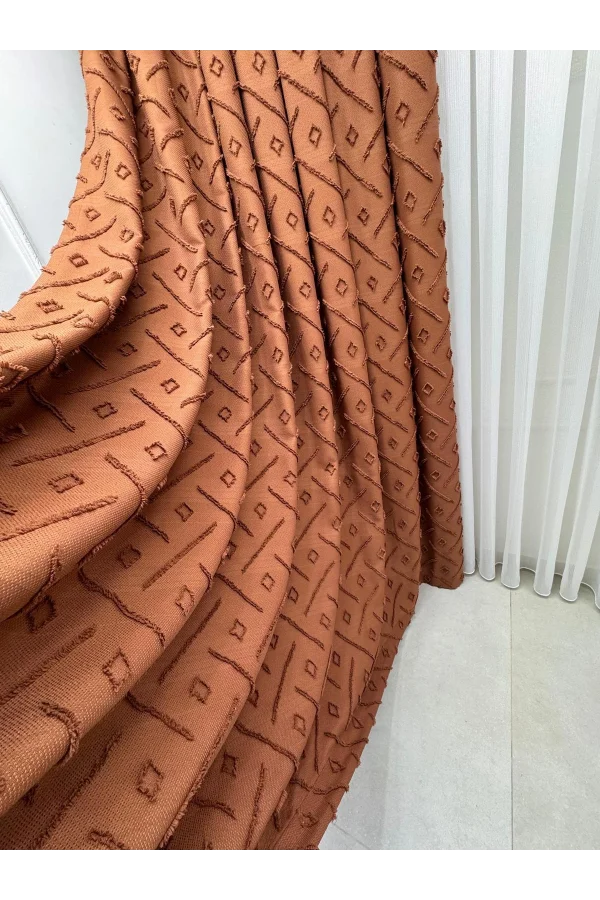 NIVEMESHOME SEDEF 3-0011 TILE 1/3 PLEATED CURTAIN