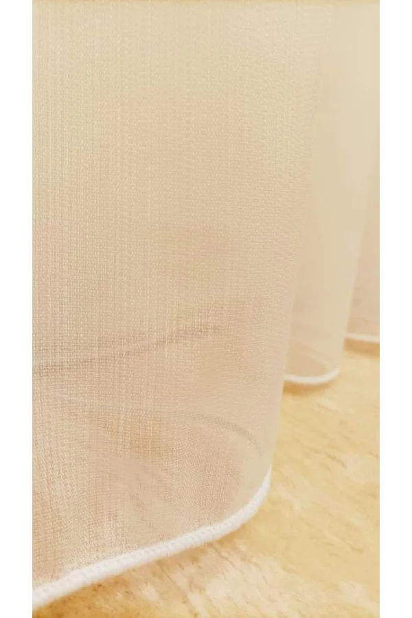 BAMBU CREME 1/3 DICHTE GEKRÄUSE VOILE VORHANG APM