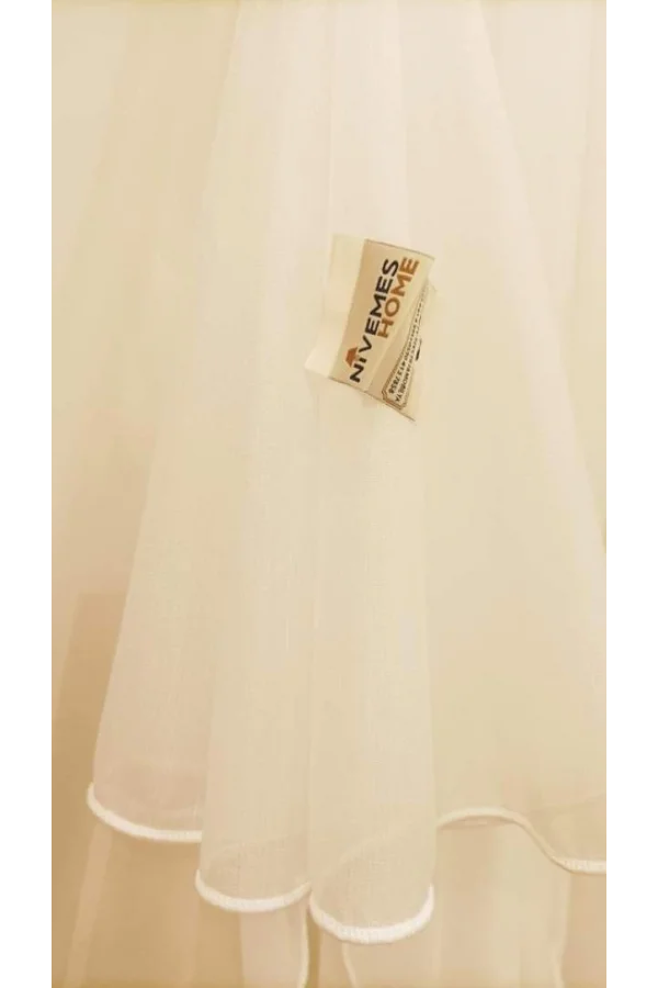 BAMBU CREME 1/3 DICHTE GEKRÄUSE VOILE VORHANG APM