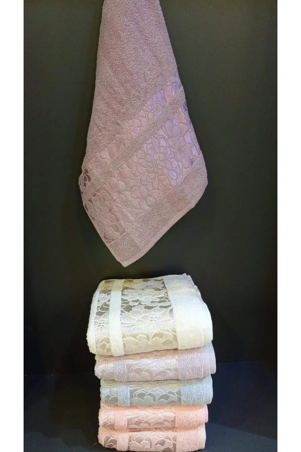 TOALLA DE CARA CEYLAN MOR 50*90 KARACAN