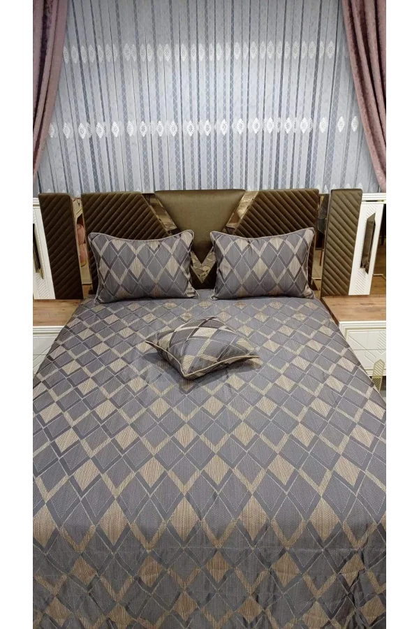 DIAMOND DUNKELBLAU DOPPELBETTDECKE ECOSSE