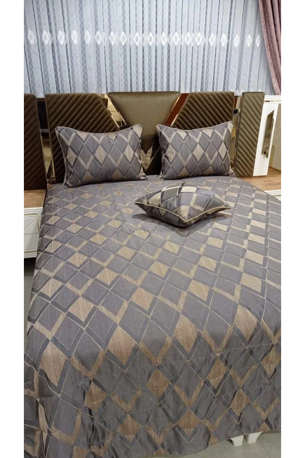 DIAMOND DUNKELBLAU DOPPELBETTDECKE ECOSSE