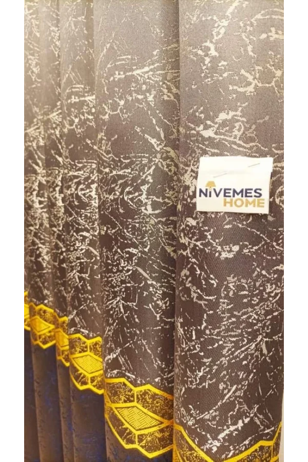 DORA LACİVERT 1/3 SIK PİLE FON PERDE APM