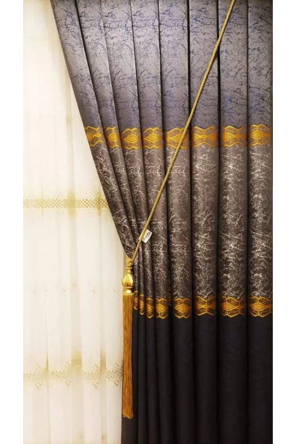 DORA LACİVERT 1/3 SIK PİLE FON PERDE APM