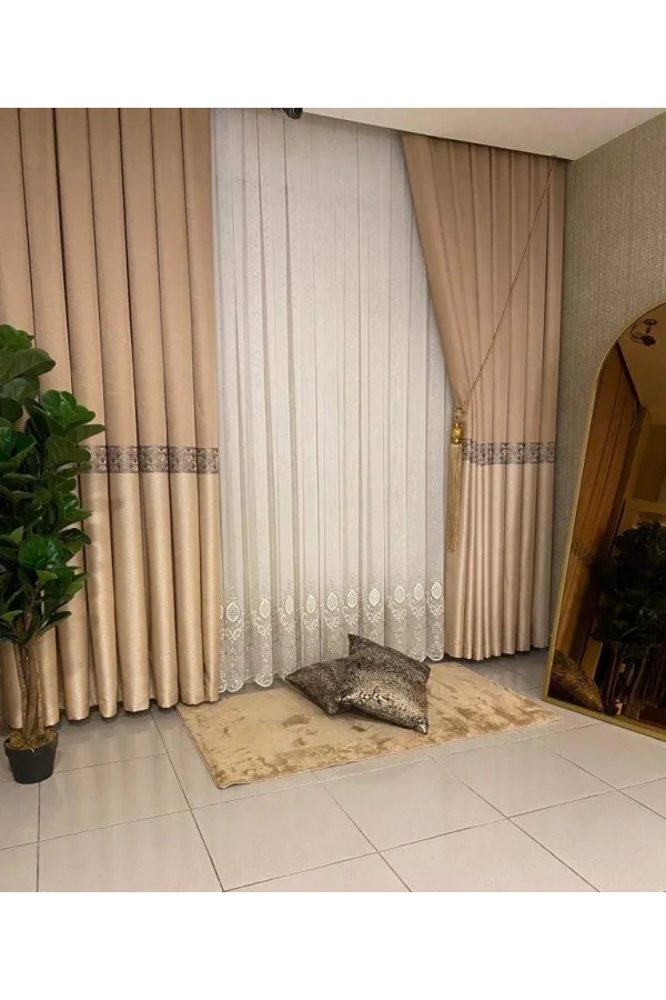 FREZYA FJ6331316V-401 CRÈME/GOLD 1/3 SIK PILE FOND RIDEAU APM