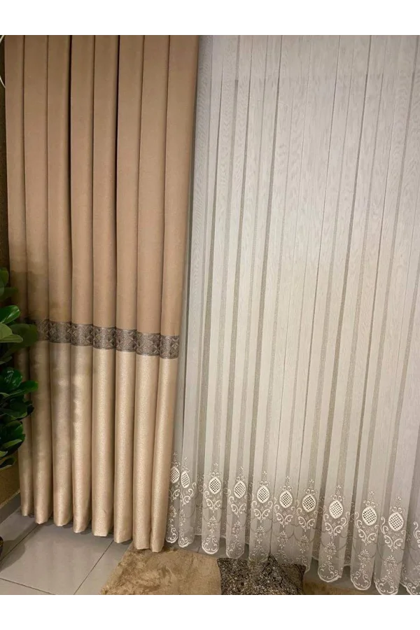 FREZYA FJ6331316V-401 CRÈME/GOLD 1/3 SIK PILE FOND RIDEAU APM