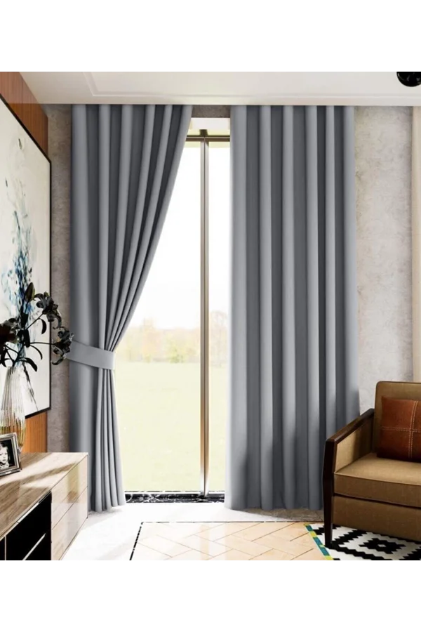 TOLDOS DE OSCURECIMIENTO GRIS BLACKOUT PLISADO