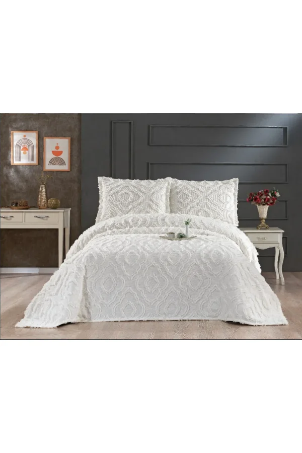 HERCAİ CREAM 3 STÜCK BETTWÄSCHE SET CAPA HOME