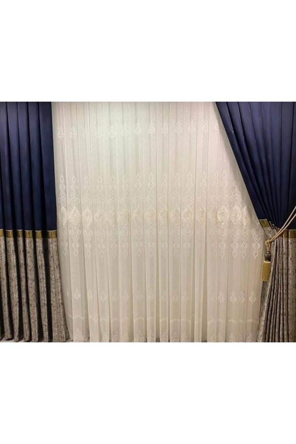 LACİVERT GOLD TAFTAFON APRE23-380 1/3 SIK PİLE PANO FON PERDE APM