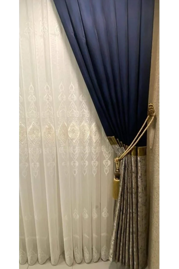 LACİVERT GOLD TAFTAFON APRE23-380 1/3 SIK PİLE PANO FON PERDE APM