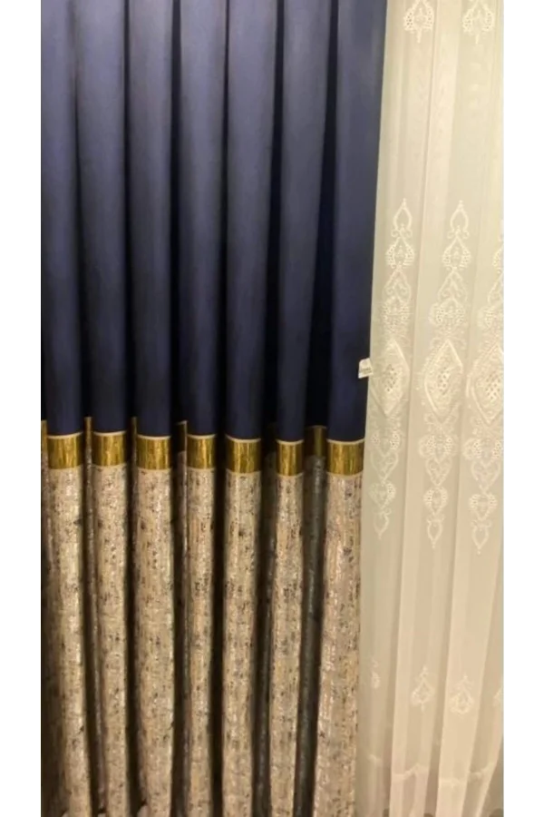 LACİVERT GOLD TAFTAFON APRE23-380 1/3 SIK PİLE PANO FON PERDE APM