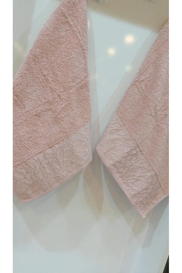 TOALLA DE ROSTRO ROSA DE LINO 50*85 KARACAN