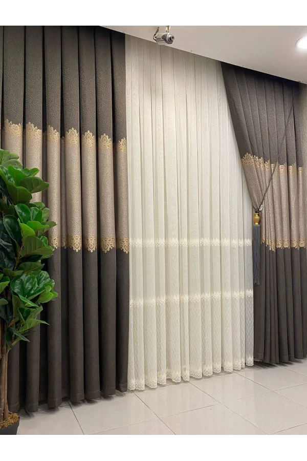 لورا أنثراسيت / حجر 1/3 عمودي كثيف، ستارة خلفية