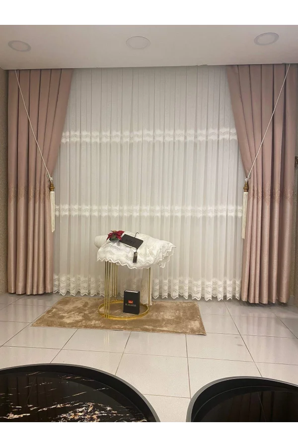 MANDEVİLLA ROSA FJ612861 1/3 DICHTE VORHANGSTOFF