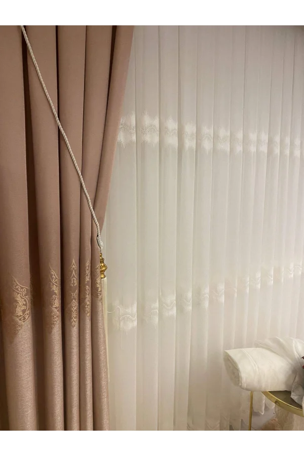 MANDEVİLLA ROSA FJ612861 1/3 DICHTE VORHANGSTOFF