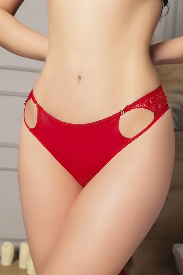 NIGHTLIGHT 9169-3 ملابس داخلية إغرائية بلون أحمر مقاس L-XL