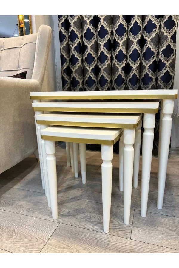 NIVEMESHOME DURU CREMA-GOLD 4 PEZZI SET DI LUSSO ZIGON