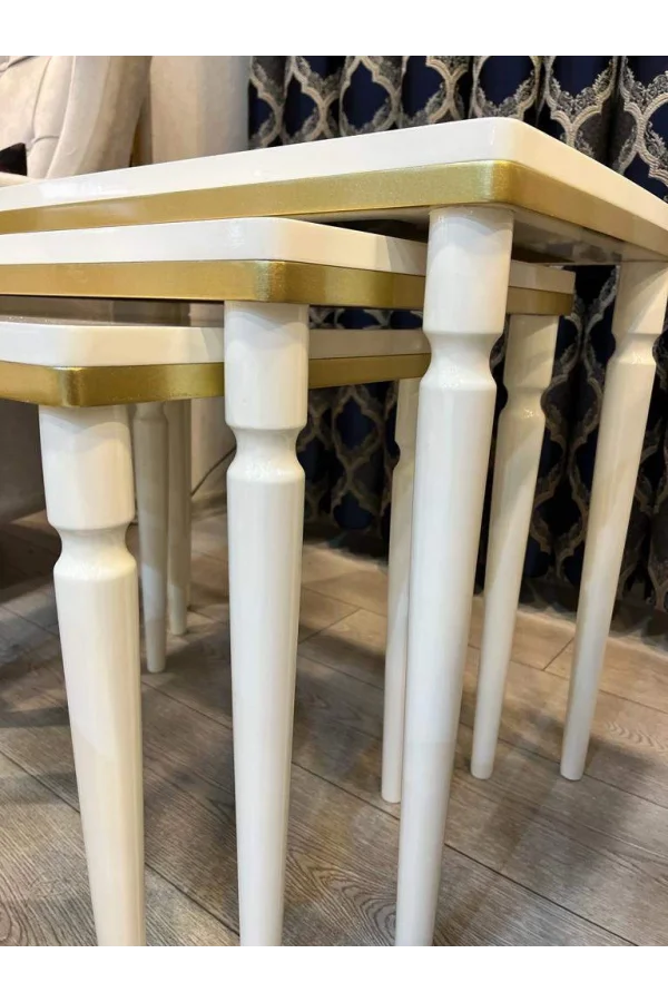 NIVEMESHOME DURU CREMA-GOLD 4 PEZZI SET DI LUSSO ZIGON