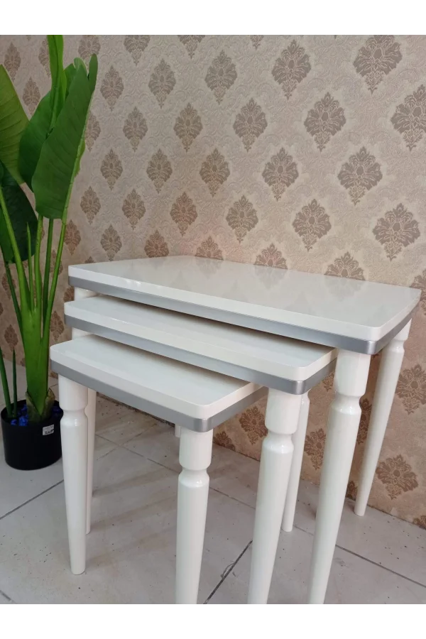 NİVEMESHOME DURU CREMA-ARGENTO 3 PEZZI ZIGON DI LUSSO