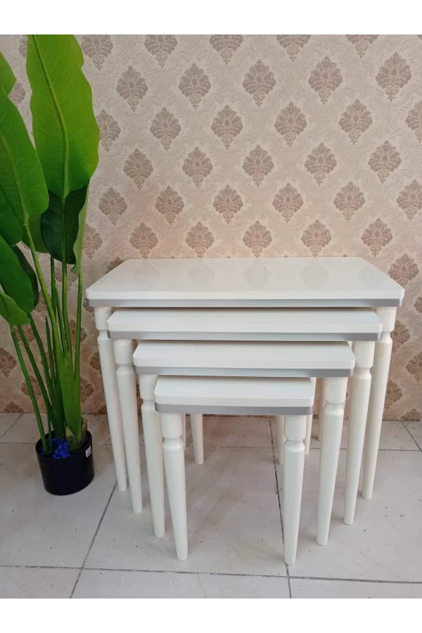 NİVEMESHOME DURU KREM-GÜMÜŞ 4 LÜ LÜX ZİGON