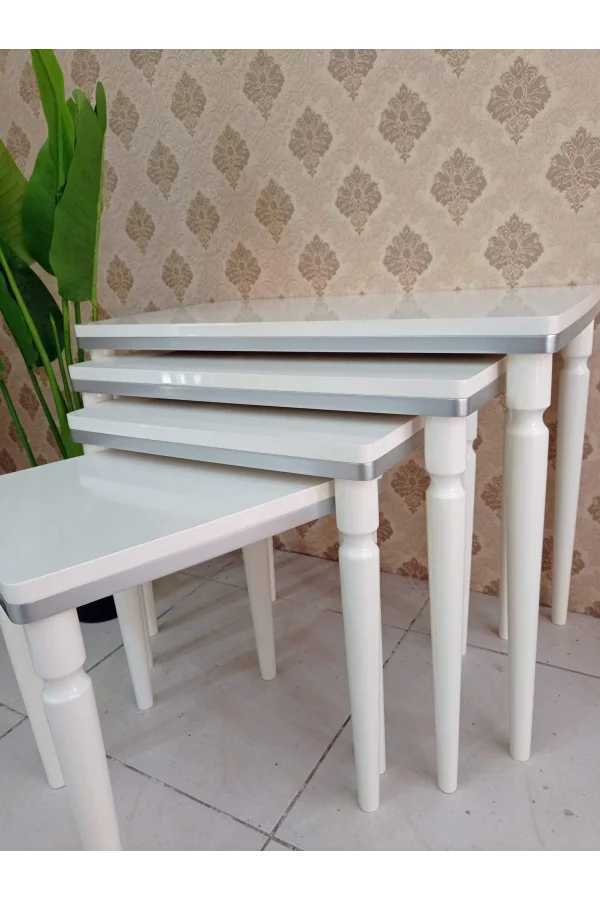 NİVEMESHOME DURU KREM-GÜMÜŞ 4 LÜ LÜX ZİGON