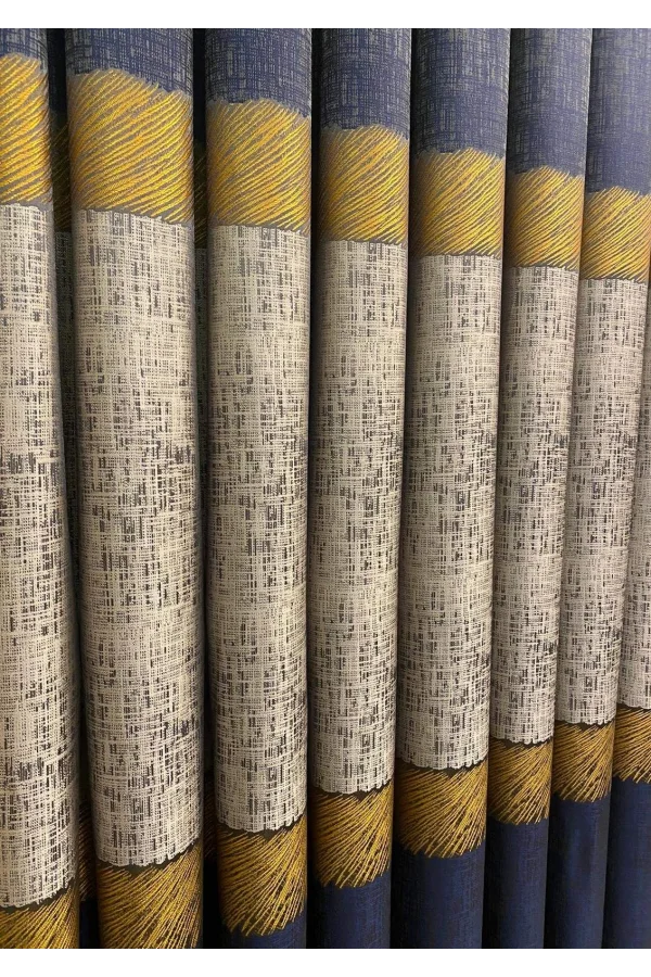 NİVEMESHOME 1/3 SIK PİLE KOLYOS LACİVERT GRİ PANO FON