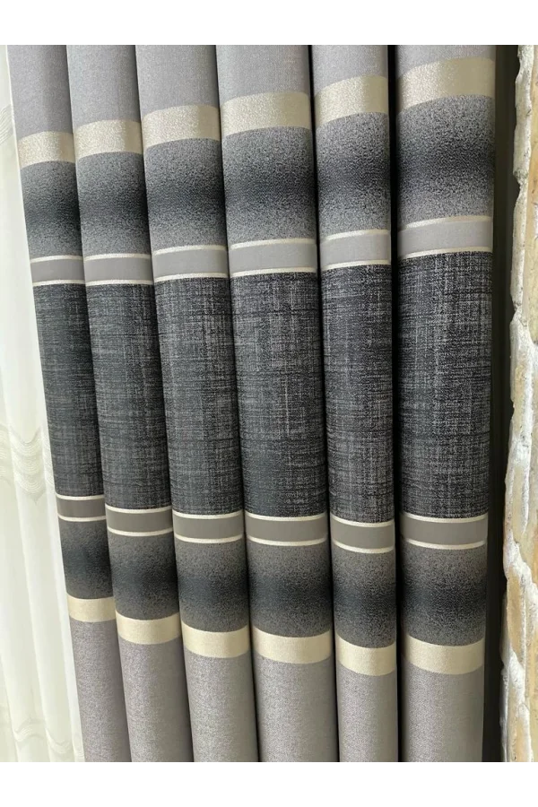 NİVEMESHOME 1/3 TIGHTLY PLEATED LOUVRE BACKDROP CURTAIN